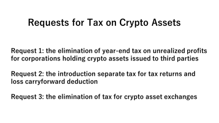 Tax Reform Request for Crypto  Assets  (FY2024)